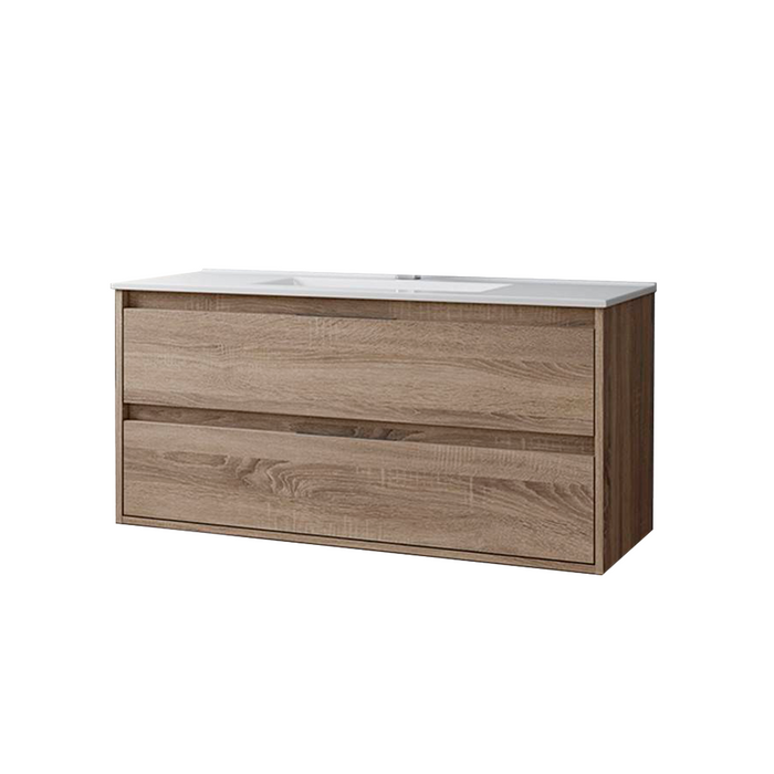 Siri 2 Drawers Bathroom Vanity with Integrated Sink - Wall Mount - 40" Porcelain/Cambrian