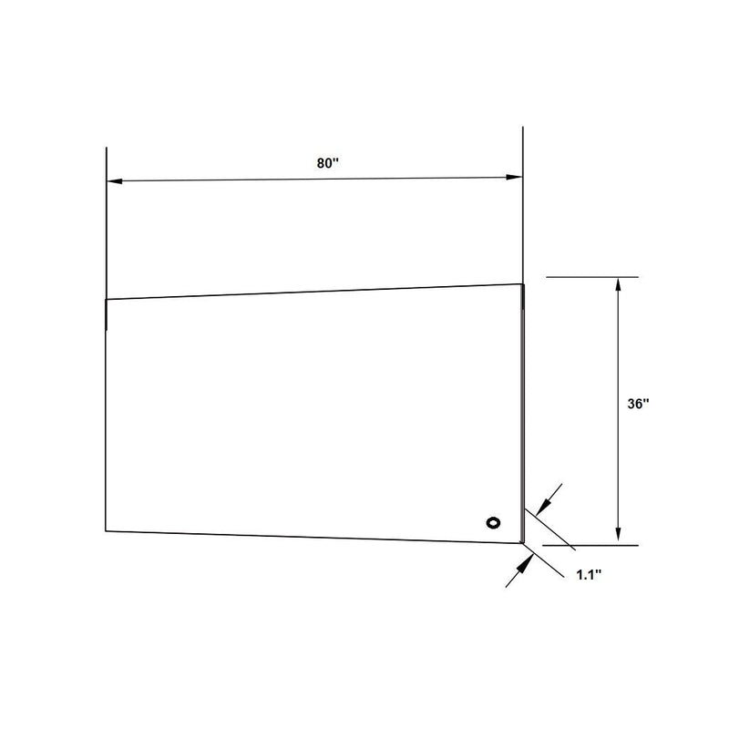 Diffusion Led Touch Vanity Mirror - Wall Mount - 80" Glass/Glass