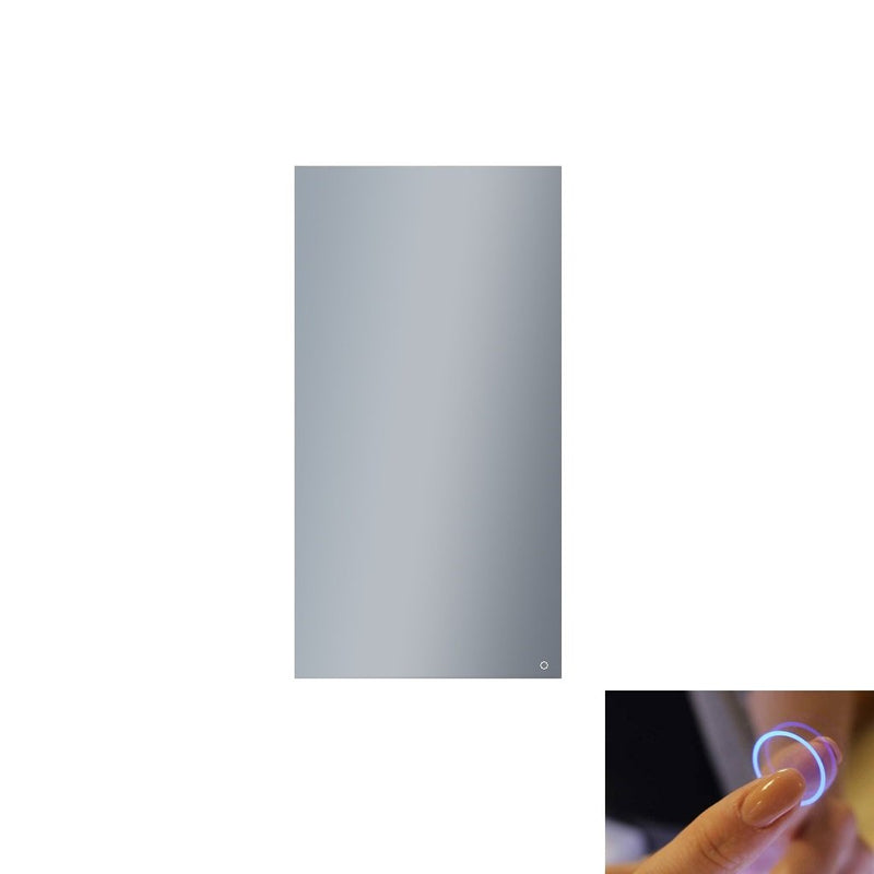 Diffusion Led Touch Vanity Mirror - Wall Mount - 20W x 40H" Glass/Glass