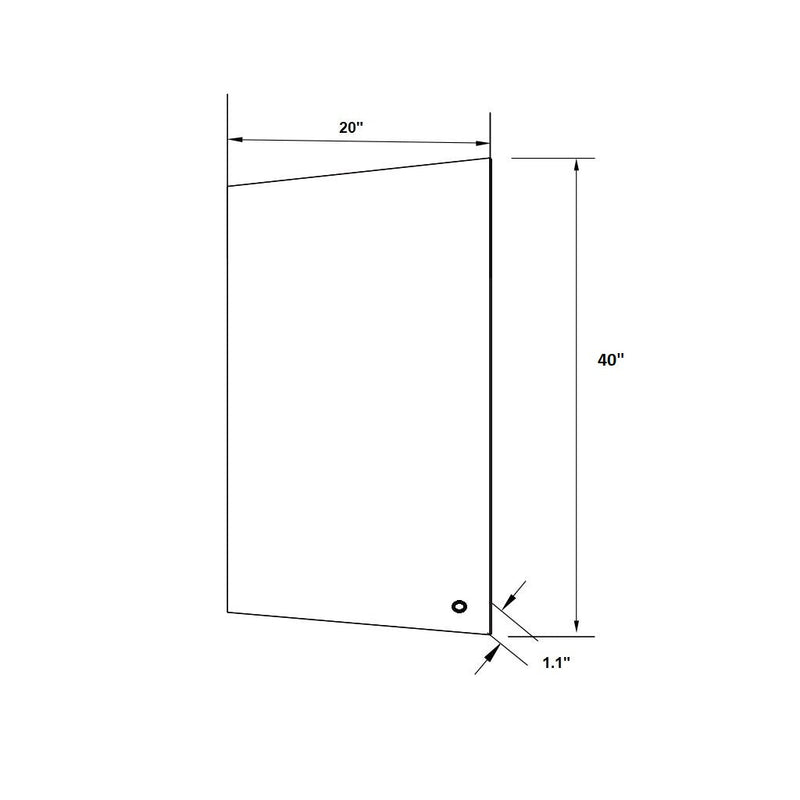 Diffusion Led Touch Vanity Mirror - Wall Mount - 20W x 40H" Glass/Glass