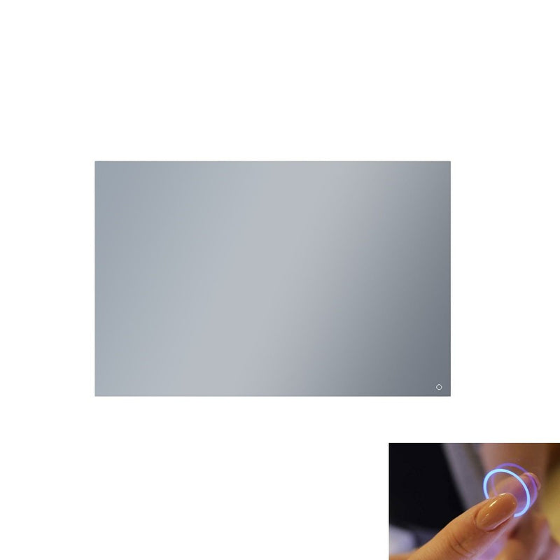 Diffusion Led Touch Vanity Mirror - Wall Mount - 90W x 40H" Glass/Glass