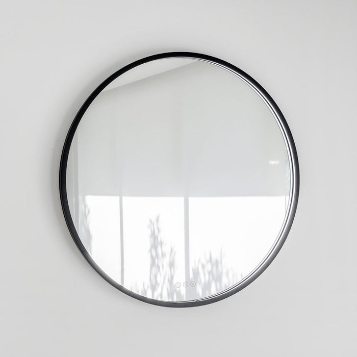 Frame Led Vanity Mirror - Wall Mount - 32" Brass/Matt Black