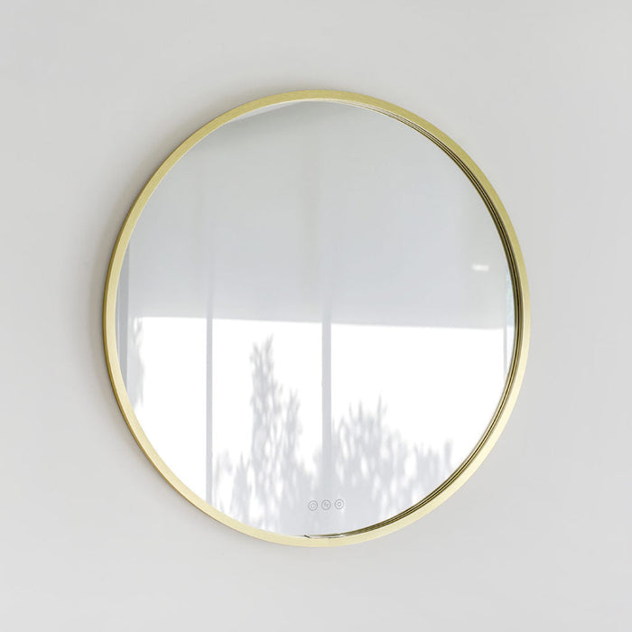 Frame Led Vanity Mirror - Wall Mount - 32" Brass/Satin Brass