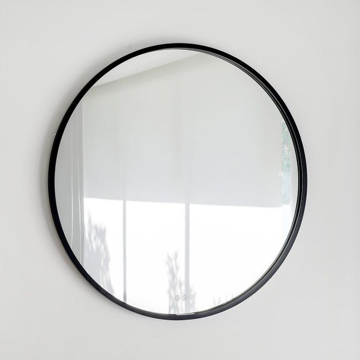 Frame Led Vanity Mirror - Wall Mount - 36" Brass/Matt Black