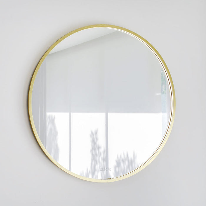 Frame Led Vanity Mirror - Wall Mount - 36" Brass/Satin Brass
