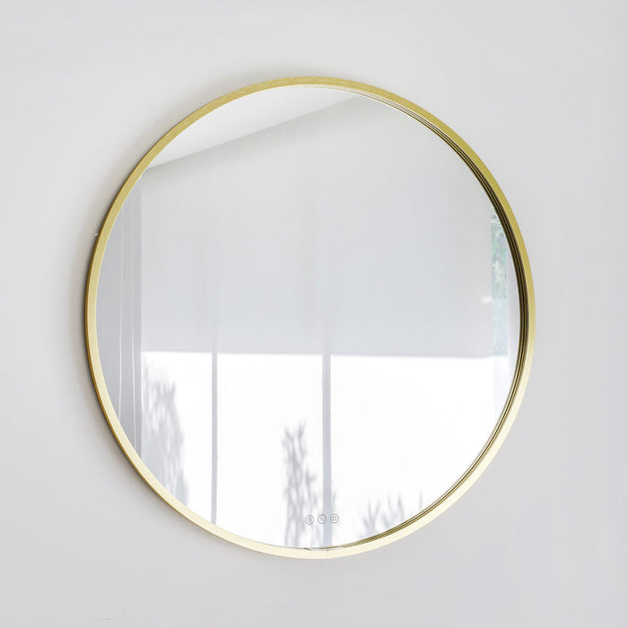 Frame Led Vanity Mirror - Wall Mount - 36" Brass/Satin Brass