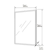 Frame Led Vanity Mirror - Wall Mount - 24" Brass/Matt Black