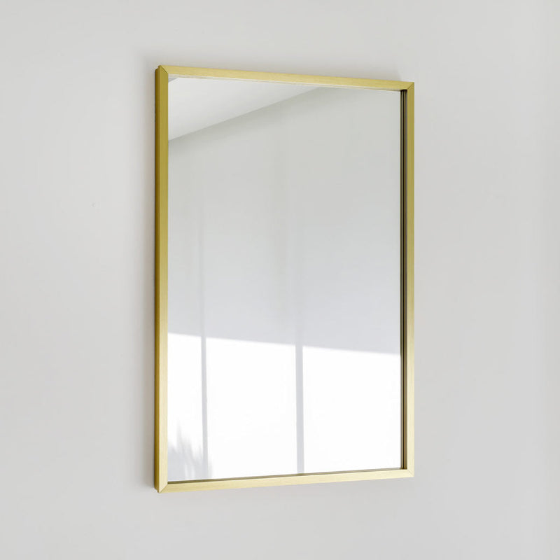 Frame Led Vanity Mirror - Wall Mount - 24W x 36H" Brass/Satin Brass