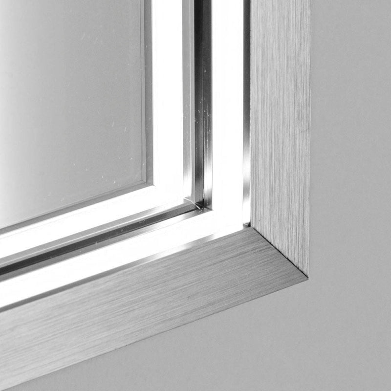 Frame Led Vanity Mirror - Wall Mount - 24W x 36H" Brass/White