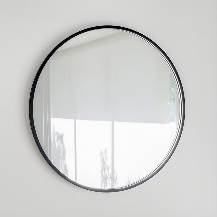 Frame Led Vanity Mirror - Wall Mount - 40" Brass/Matt Black