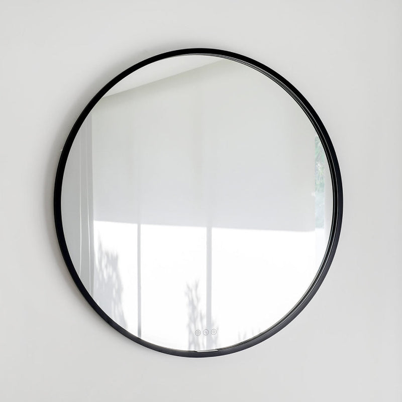 Frame Led Vanity Mirror - Wall Mount - 40" Brass/Matt Black