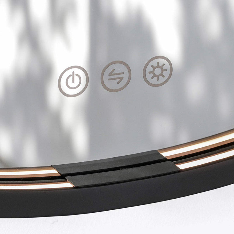 Frame Led Vanity Mirror - Wall Mount - 40" Brass/Matt Black