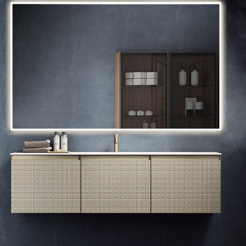 Milan Led Vanity Mirror - Wall Mount - 80W x 40H" Glass/Glass