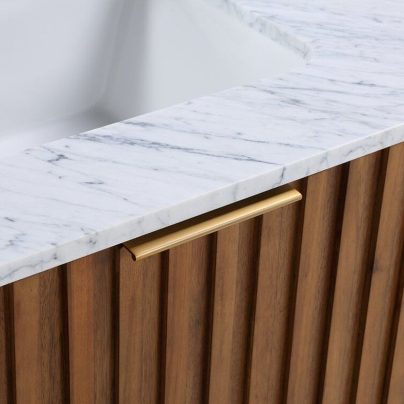 Terra Single Sink Vanity - Floor Mount - 36" Wood/Walnut