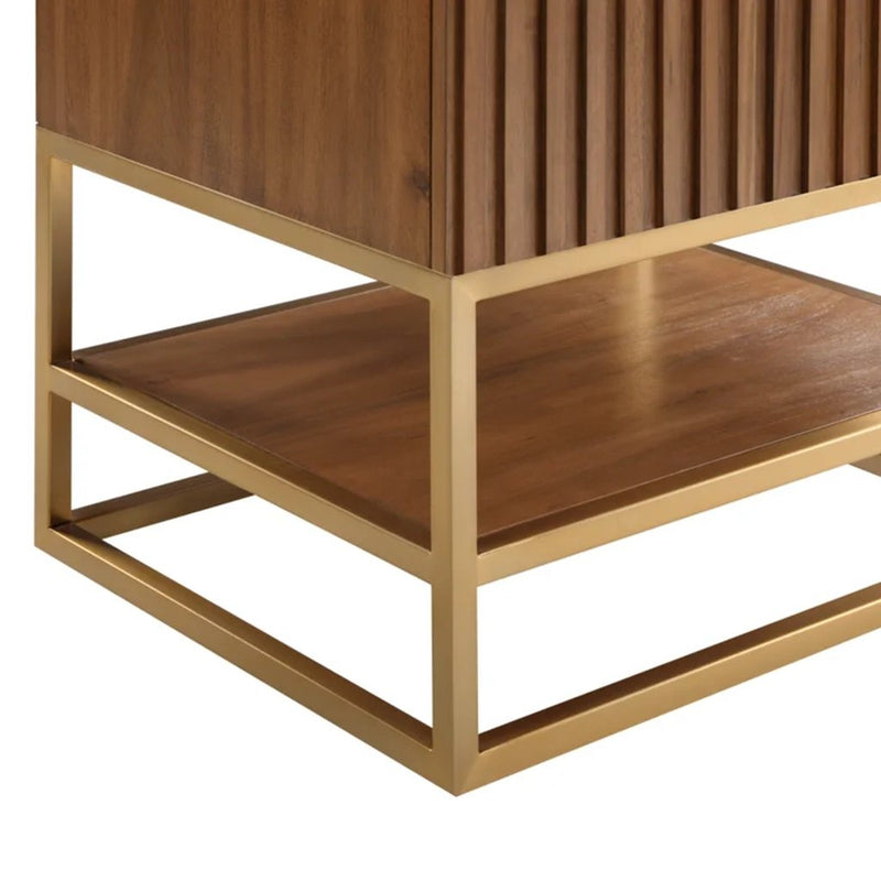 Terra Single Sink Vanity - Floor Mount - 36" Wood/Walnut