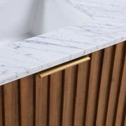 Terra Single Sink Vanity - Wall Mount - 24" Wood/Walnut