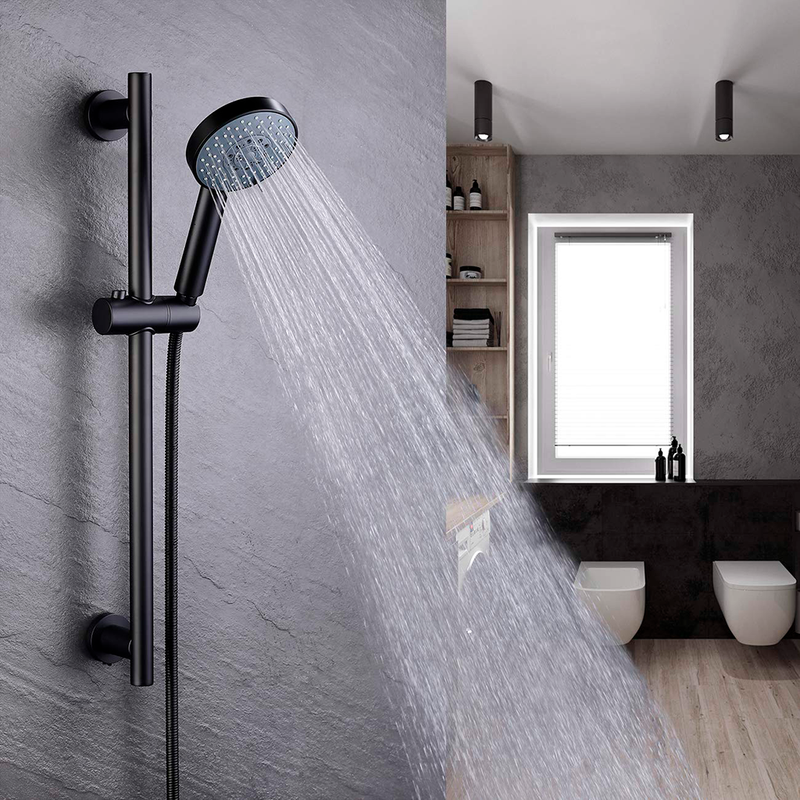 Metro Hand Shower Column - Wall Mount - 16" Stainless Steel/Matt Black