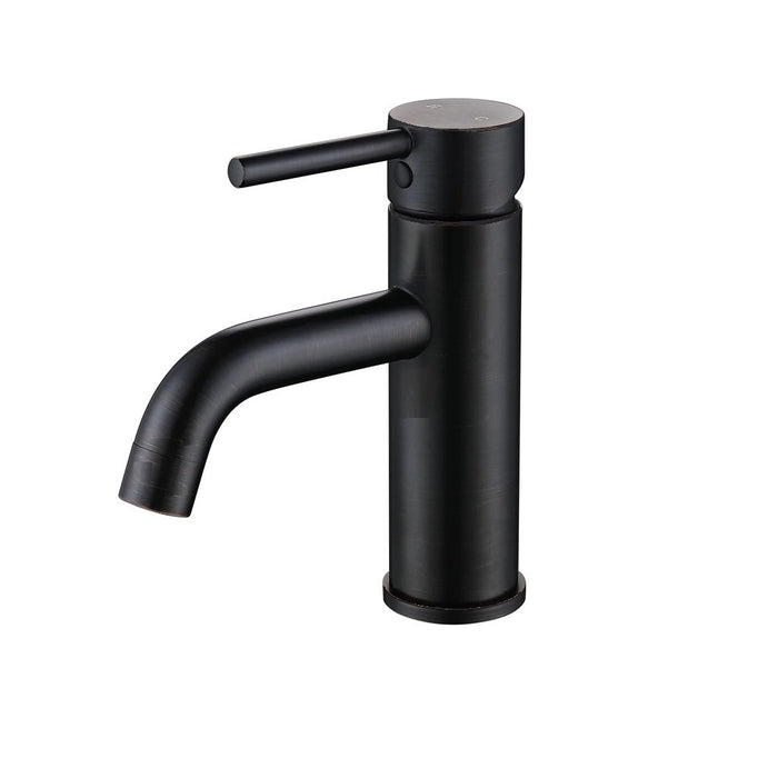 Rome Bathroom Faucet - Single Hole - 4" Brass/Matt Black
