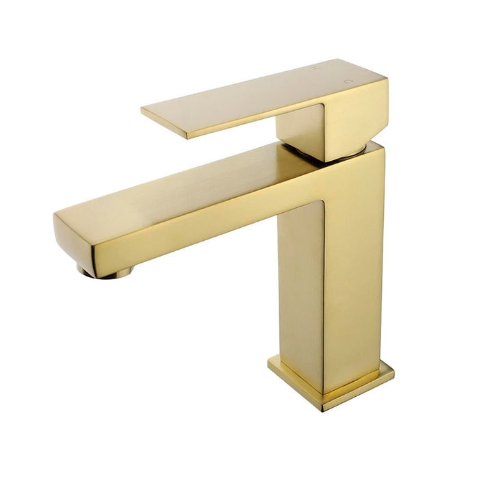 Mason Bathroom Faucet - Single Hole - 6" Brass/Satin Brass