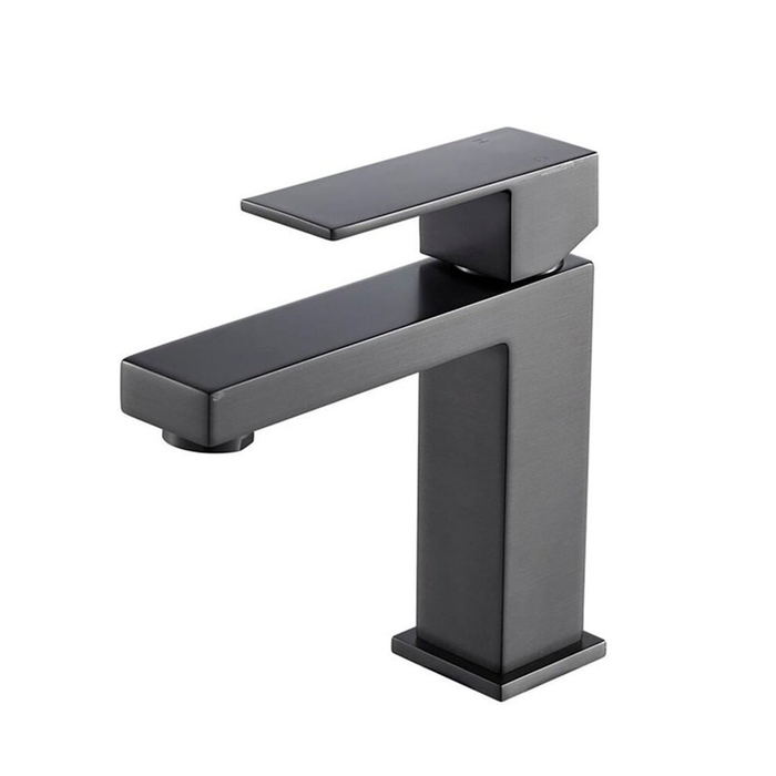 Mason Bathroom Faucet - Single Hole - 6" Brass/Gun Black