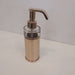 Es Top Soap Dispenser - Free Standing - 8" Brass/Glass/Rose Gold