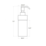 Es Top Soap Dispenser - Free Standing - 8" Brass/Glass/Rose Gold