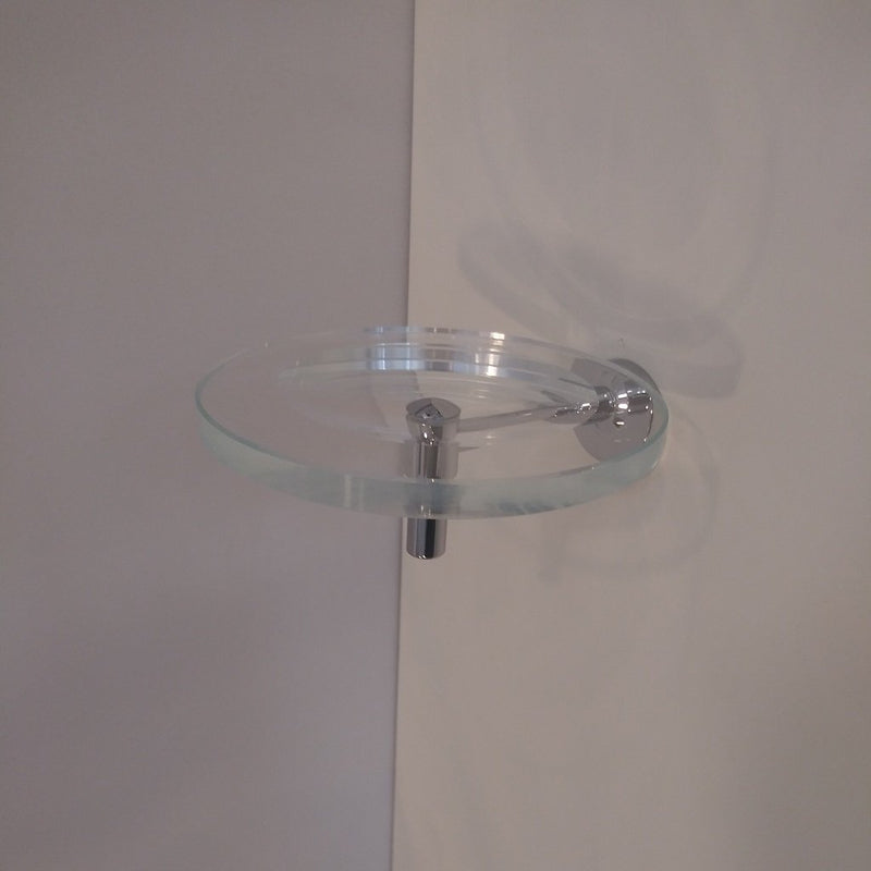 Cinquecento Soap Dish - Wall Mount - 5" Brass/Glass/Polished Chrome