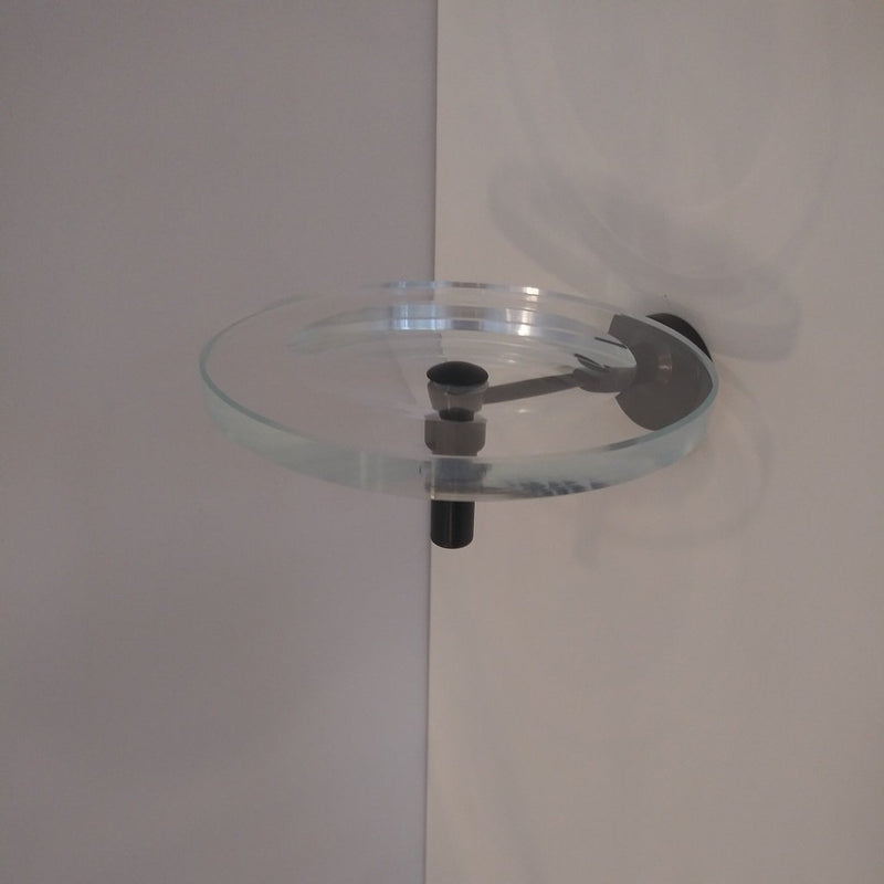 Cinquecento Soap Dish - Wall Mount - 5" Brass/Glass/Matt Black