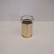 Es Top Toothbrush Holder - Free Standing - 3" Brass/Glass/Matt Gold