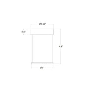 Es Top Toothbrush Holder - Free Standing - 3" Brass/Glass/Matt Gold