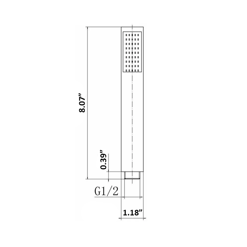 Luk 2 Hand Shower - Wall Mount - 8" Brass/Polished Chrome