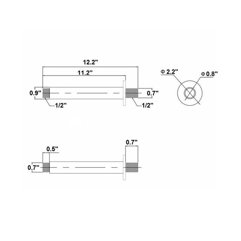 Smart Shower Arm - Ceiling Mount - 12"