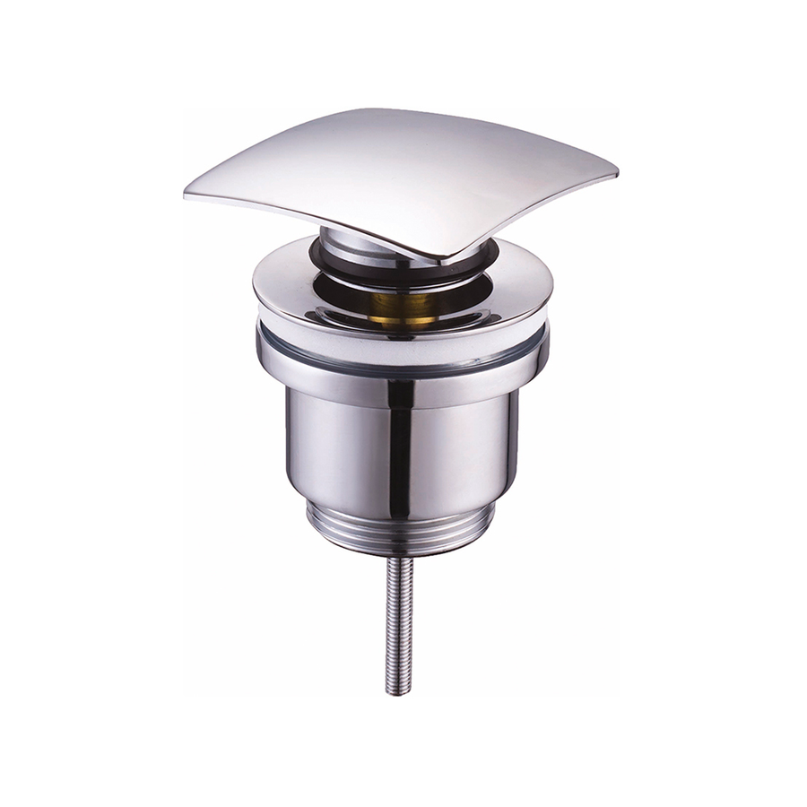 Universal Click-Clack Sink Drain - Drop-In - 2" Brass/Polished Chrome