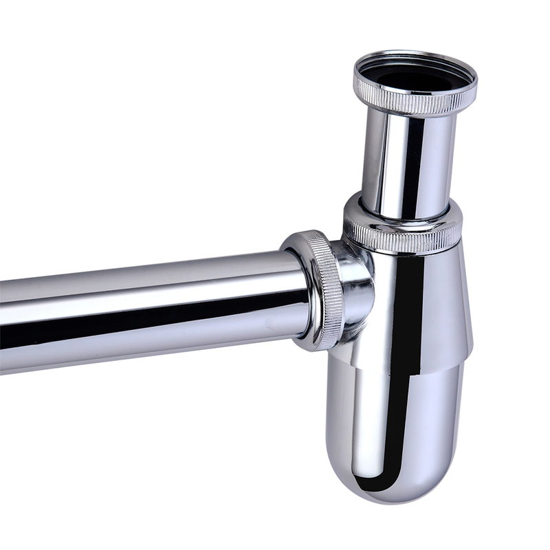 Sink Complements Classic Bottle Sink Siphon - Under Mount - 2" Brass/Polished Chrome