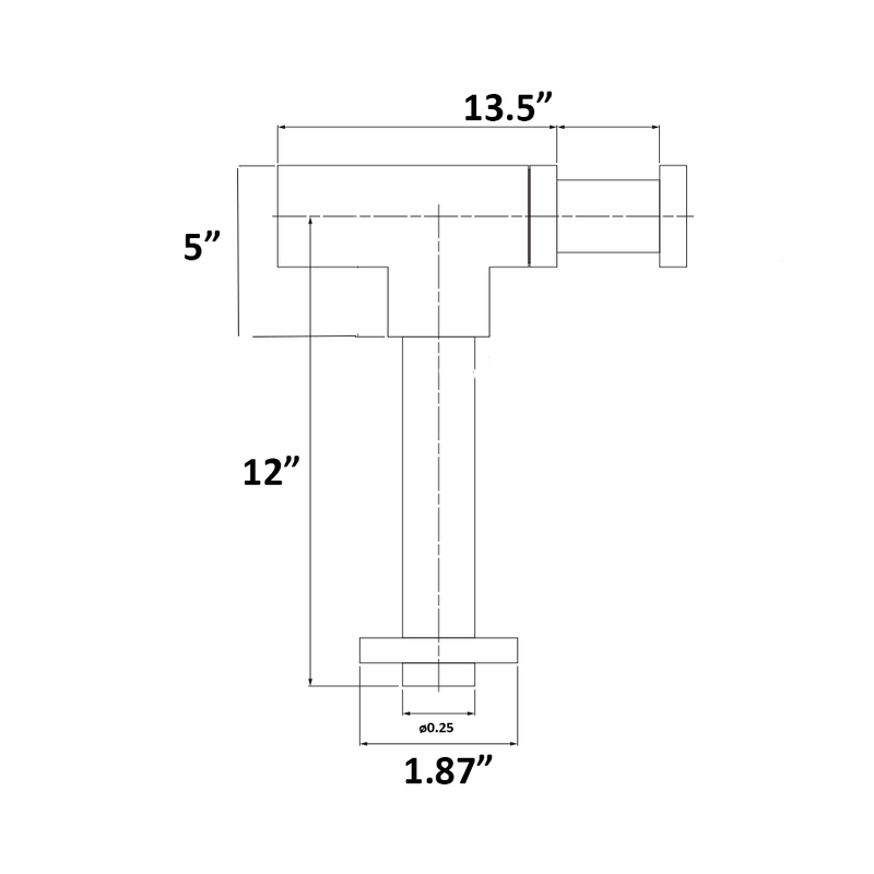 Sink Complements Modern Bottle Sink Siphon - Under Mount - 2" Brass/Polished Chrome