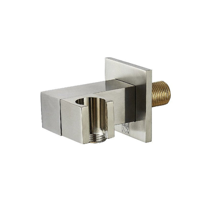 Devon Hand Shower Holder Connector - Wall Mount - 3" Brass/Brushed Nickel