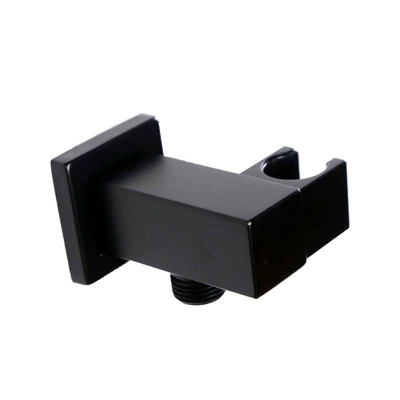 Devon Hand Shower Holder Connector - Wall Mount - 3" Brass/Matt Black