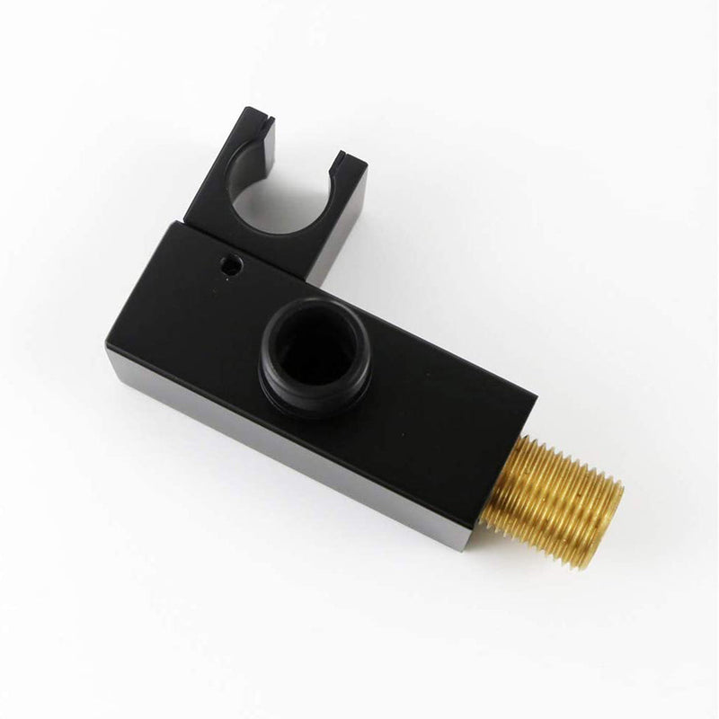 Devon Hand Shower Holder Connector - Wall Mount - 3" Brass/Matt Black