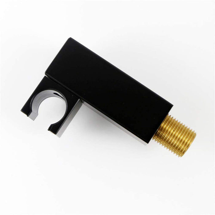 Devon Hand Shower Holder Connector - Wall Mount - 3" Brass/Matt Black