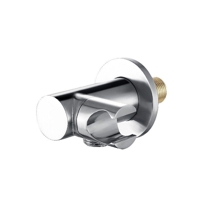 Metro Hand Shower Holder Connector - Wall Mount - 3" Brass/Polished Chrome