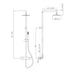 Metro Thermostatic Shower Column - Wall Mount - 8" Brass/Brushed Nickel