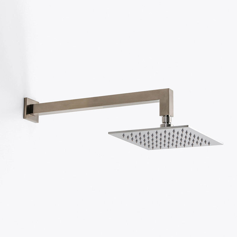 Devon 2-Way Shower Set With Hand Shower Set - Wall Mount - 8" Brass/Brushed Nickel