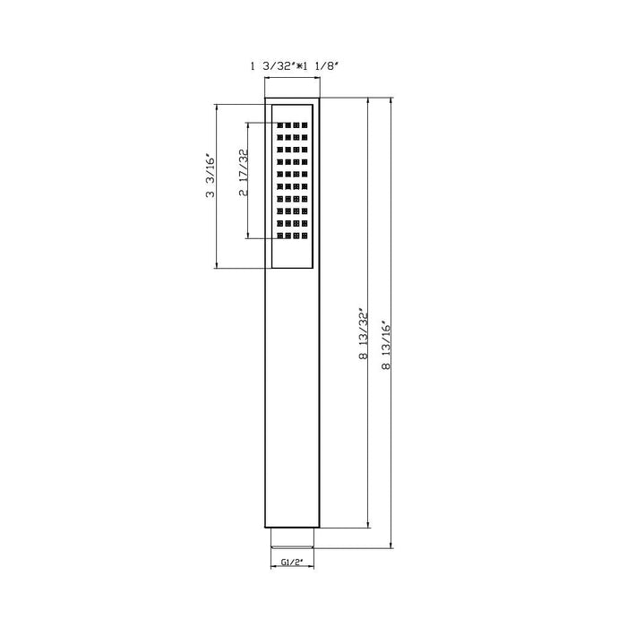 Devon 2-Way Hand Shower And Head Included Complete Shower Set - Wall Mount - 8" Brass/Matt Black