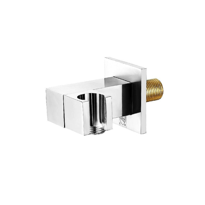Devon 2-Way Hand Shower And Head Included Complete Shower Set - Ceiling Mount - 12" Brass/Polished Chrome