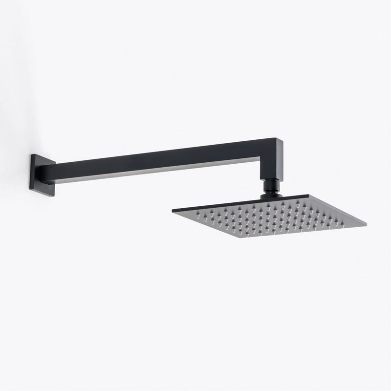 Devon 3-Way Shower Set With Hand Shower Set - Wall Mount - 8" Brass/Matt Black