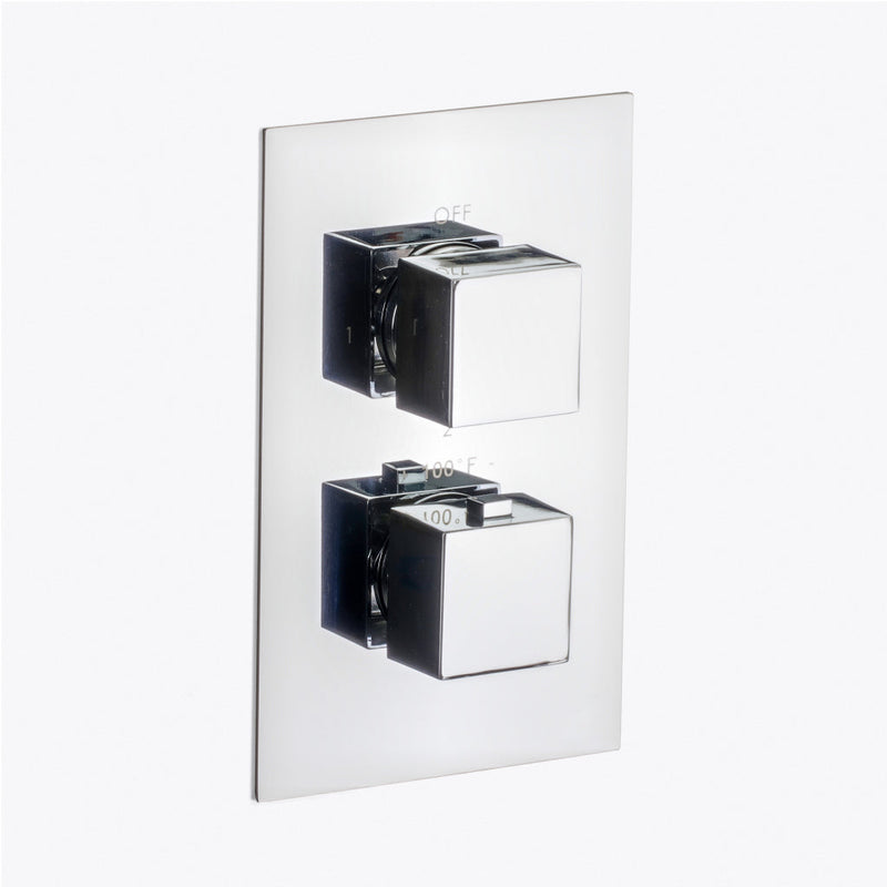 Devon 3-Way Shower Set With Hand Shower Set and Double Function Shower Head - Wall Mount - 10" Brass/Polished Chrome