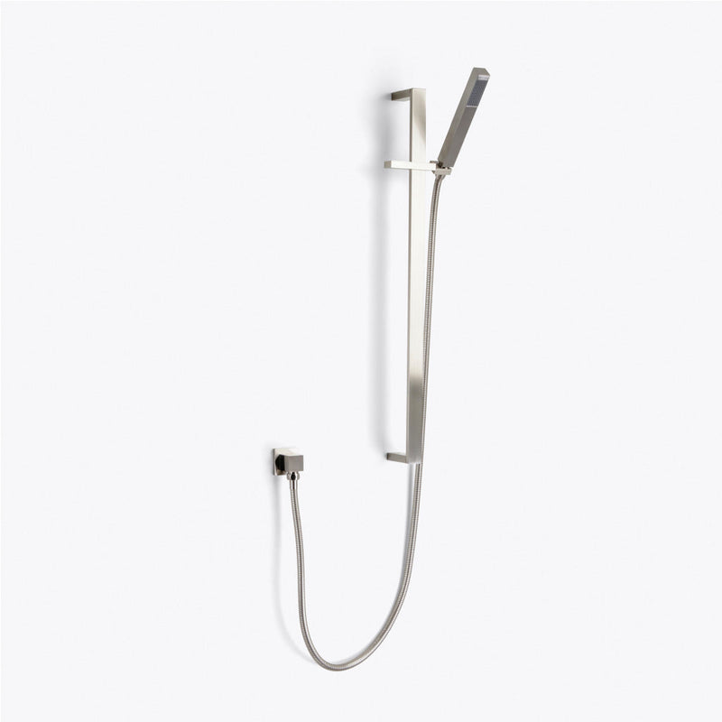 Devon 3-Way Shower Set With Hand Shower Column Set and Double Function Shower Head - Wall Mount - 10" Brass/Brushed Nickel