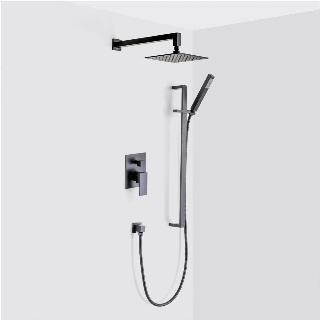 Devon 2-Way Shower Set With Hand Shower Column Set - Wall mount - 8"