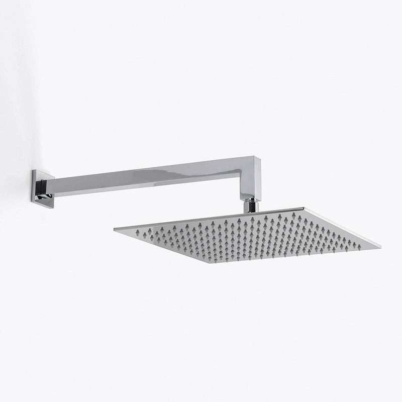 Devon 2-Way Shower Set With Hand Shower Set - Wall Mount - 12" Brass/Polished Chrome