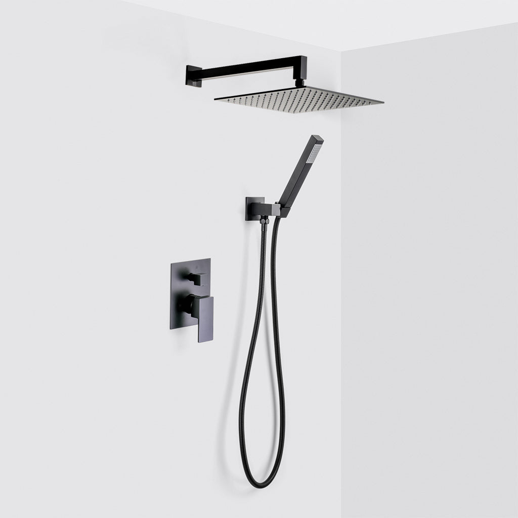 Devon 2-Way Shower Set With Hand Shower Set - Wall Mount - 12"
